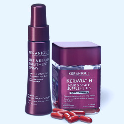 Amazon.com : Keranique Hair Growth and Repair System - Clinically Proven  KeraViatin Hair Growth Vitamins with Biotin, Vitamin B, and Curcumin and  Lift and Repair Treatment Spray for Instant Volume, 30 Days :